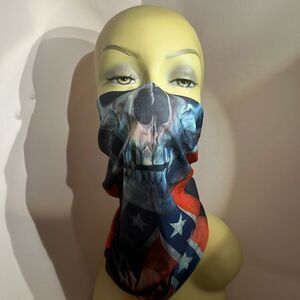 Face Shield Mask Gator Head Wrap Skull Flag Rebel Biker
